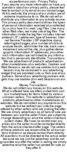 accperformanc privacy