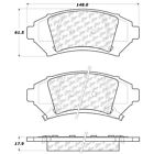 106-10760 Stoptech Posiquiet Extended Wear Buick Cadillac Chevrolet Po