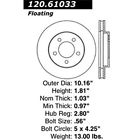 127-61033r Stoptech Slotted Drilled Rotor 805890234630