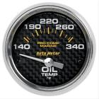 200764-40 Auto Meter Autometer Marine Carbon Fiber Analog Gauge