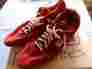 271050 Simpson Low Mid Profile Racing Shoes Boots Red Suede 10 1 2 Interior
