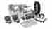 40013 Viair 400c Chrome Dual Compressor Air Ride Suspension Train Horns Bags