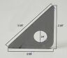 750741-1-20 Pacific Customs Weld On Flat Degree Gusset With One Hole