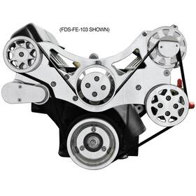 Fds-fe-153 All American Billet Serpentine System P/s Fits Ford Fe