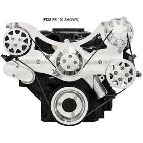 Fds-fe-301 All American Billet Serpentine System P/s A/c Fits Ford Fe
