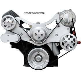 Fds-fe-353 All American Billet Serpentine System P/s Fits Ford Fe