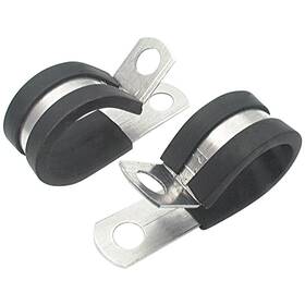 All18303 Allstar Performance Line Clamp - Adel 1/2 In Id Rubber Lining Aluminum Set Of 10