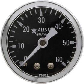 All80214 Allstar Performance Pressure Gauge - 0-60 Psi Mechanical Analog