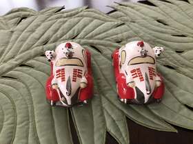 B007 American Henry Cavanagh Inch Firefighter Ceramic Salt Pepper Dalmatian Dog Driving