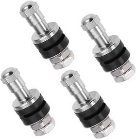 Anxingo 743811439262 Pack Of 4 Metal/chrome Tire Valve Stems High Pressure Bolt In Stem