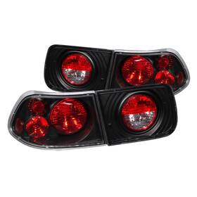 221062 Anzo Black Clear Incandescent Tail Lights For 96-00 Honda Civic 2-door