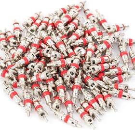 Az1029 Aoerzn 100pcs Premium Tyre Tire Valve Cores Stem Core Part Red Silver