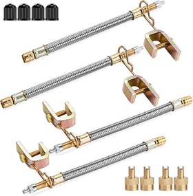 189663981 Aracey 4pcs 7 Inch /180mm Flexible Valve Stem Extenders Stainless
