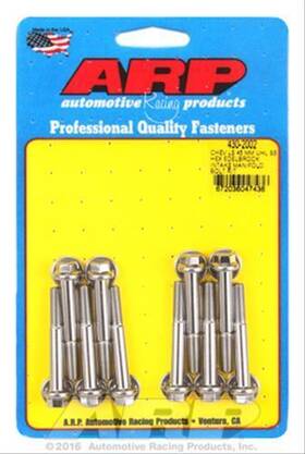 430-2002 Arp Intake Bolts Stainless Steel Polished Hex Head Chevrolet Ls Edelbrock Kit