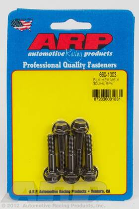 660-1003 Arp For M6 X 1.00 30 Hex Black Oxide Bolts