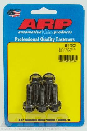661-1002 Arp For M8 X 1.25 25 Hex Black Oxide Bolts
