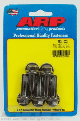 663-1003 Arp For M10 X 1.25 30 Hex Black Oxide Bolts