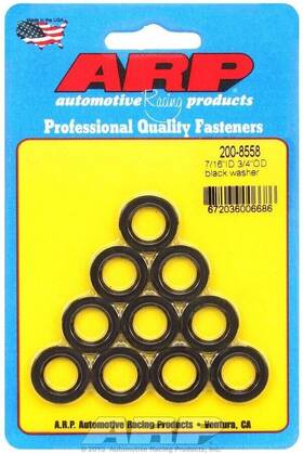 200-8558 Arp Automotive Racing Products Black Washers - 7/16 Id X 3/4 Od 10
