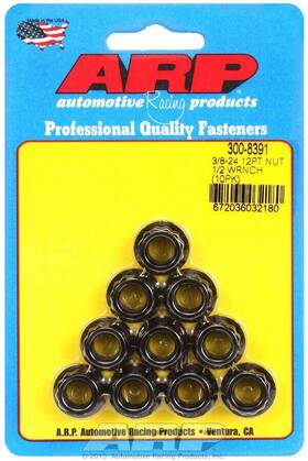 300-8391 Arp Automotive Racing Products 3/8-24 12pt. Nuts 10