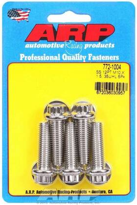 772-1004 Arp Automotive Racing Products S/s Bolt Kit - 12pt. 5 10mm X 1.5 35mm