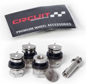 Cp-1502 Circuit Performance Chrome Bolt-in Flush Mount Valve Stems Set Of 4