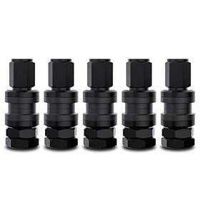 Cksafevs33 Ckauto 5 Pcs Vs33/tr33e Tubeless Metal Clamp-in Valve Stems Black