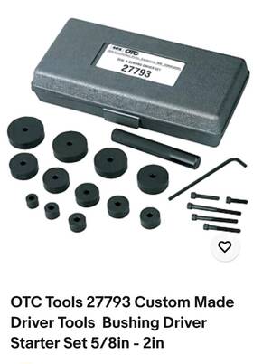 27793 Custom Otc Tools Made Driver Bushing Starter Set 5/8in - 2in