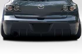 117942 Duraflex Corkscrew Rear Diffuser 1 Piece Fits Mazda 3 04-09
