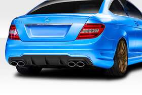 119695 Duraflex Mercedes C Class / C63 W204 Look Rear Diffuser 1 Piece Amg Bumper Onl