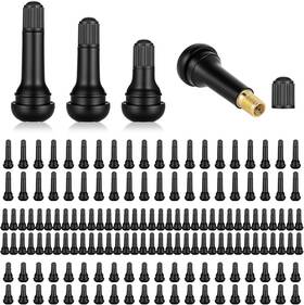 675202 Euphhonycs 150pcs Tire Valve Stems Tubeless Rubber Snap In Valves Black