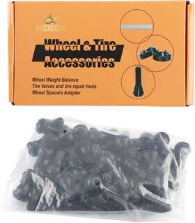 Eo14189-tr412-50us Ezisoe 50 Pcs Tr412 Black In Standard Length Stem Snap Rubber Valve Tr412-50pc