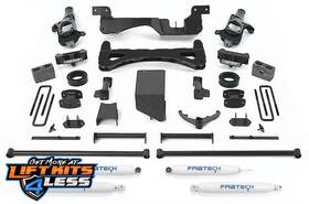 K1014 Fabtech 6 Inch Lift Kit With Per. Shocks For 2001-2010 Gm 2500/3500
