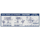 Gbc1510 Restoparts Decal Pontiac Jacking Instructions Covertible
