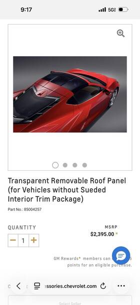 12345698 General Motors New Never Used C8 Glass Top