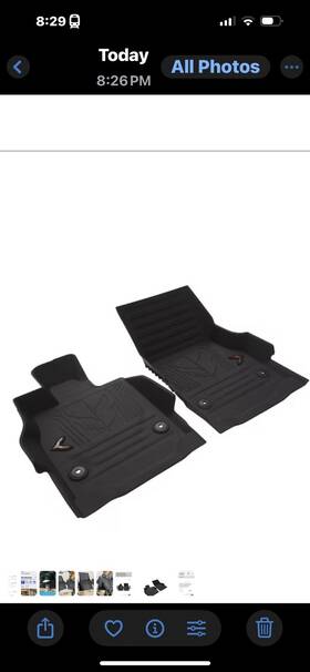 25892279 Gmc 2020-2025 Corvette C8 Premium All Weather Floor Liners Black Oem Gm Parts