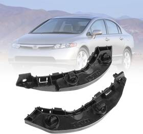 Ho1043114 Havgufil Pair Plastic Front Bumper Bracket Left 2006-2011 Civic Black