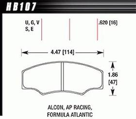 Hb107u.620 Hawk Disc Brake Pad