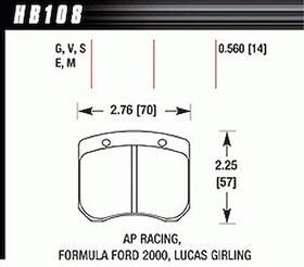 Hawk Hb108v.560 Ht-14 Pads Ap Racing Ff 2000