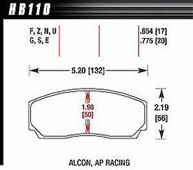 Hb110u.775 Hawk Disc Brake Pad
