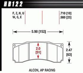Hb122u.710 Hawk Dtc-70 Pads Ap Racing Stop Tech