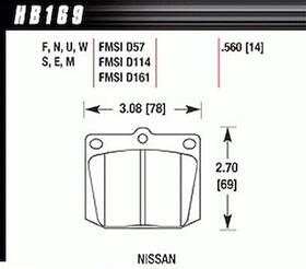 Hb169u.560 Hawk Disc Brake Pad