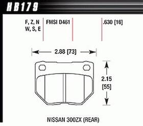 Hb179s.630 Hawk Ht-10 Pads For Nissan 300zx Rear