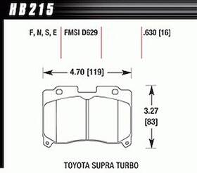 Hb215s.630 Hawk Ht-10 Pads Toyota Supra Turbo