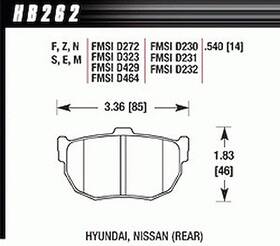 Hb262s.540 Hawk Disc Brake Pad