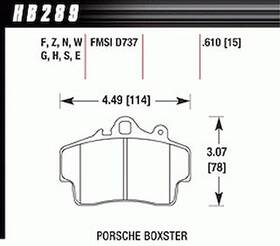 Hb289s.610 Hawk Ht-10 Pads Porsche Boxster