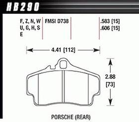 Hb290u.606 Hawk Dtc-70 Pads Porsche 996/boxster Rear