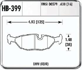 Hb399e.630 Hawk Disc Brake Pad
