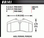 Hb141u.650 Hawk Dtc-70 Pads Porsche 840653071541