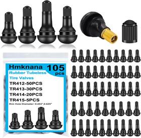 Tr415 Hmknana H-036 105pcs Tire Valve Stems Tr412 Tr413 Tr414 Black Rubber