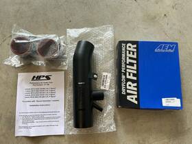 27-198wb Hps Shortram Intake Tube Black With Aem Dryflow Filter For Lexus Is350 2014- 2024